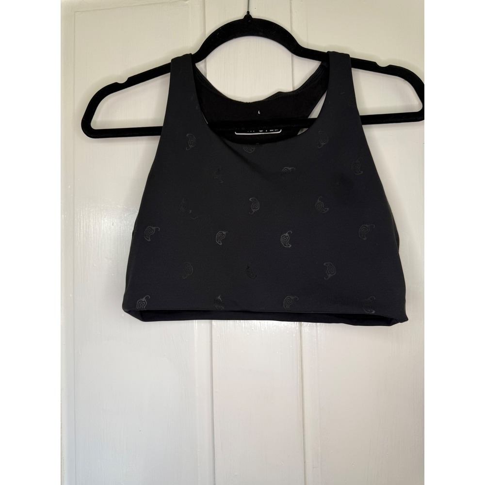 Chipotle Goods Flowstate Collection 1.0 Black Pepper Print Sports Bra Large